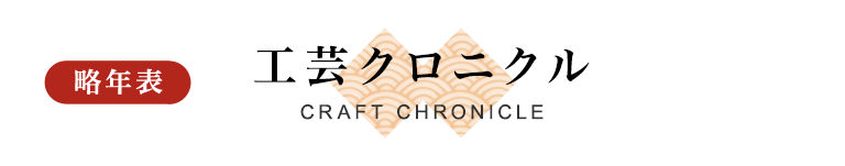 略年表 工芸クロニクル