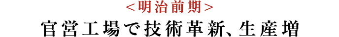 <明治前期> 官営工場で技術革新、生産増
