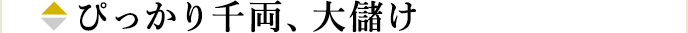 ぴっかり千両、大儲け